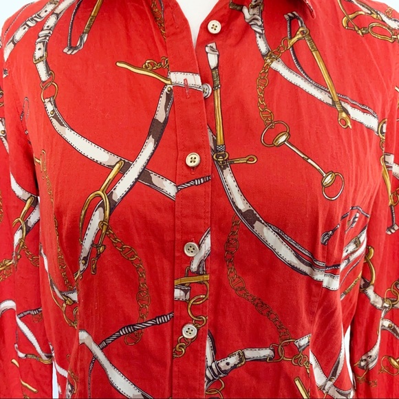 Talbots Long Sleeve Western Button Up - Picture 3 of 4